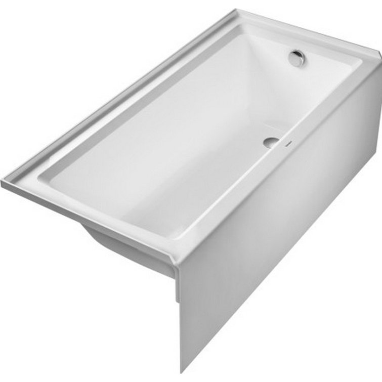 Duravit Architec 66" x 32'' Alcove Soaking Bathtub in , 19.25